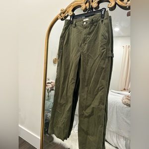 Aritzia TNA Army Green Carpenter Pants